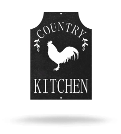 Country Kitchen Hat Cut Metal, Metal Art Wall Decor, Cut Wall Hanging