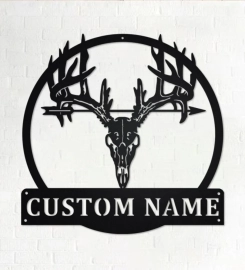 Custom Bowhunting Metal Wall Art, Personalized Bowhunting Name Sign