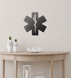 Medical Star Cut Metal, Metal Art Wall Decor, Cut Wall Hanging