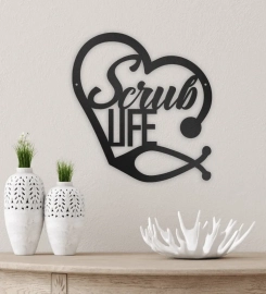 Scrub Life Cut Metal, Metal Art Wall Decor, Cut Wall Hanging, Home Decoration, Home Gift